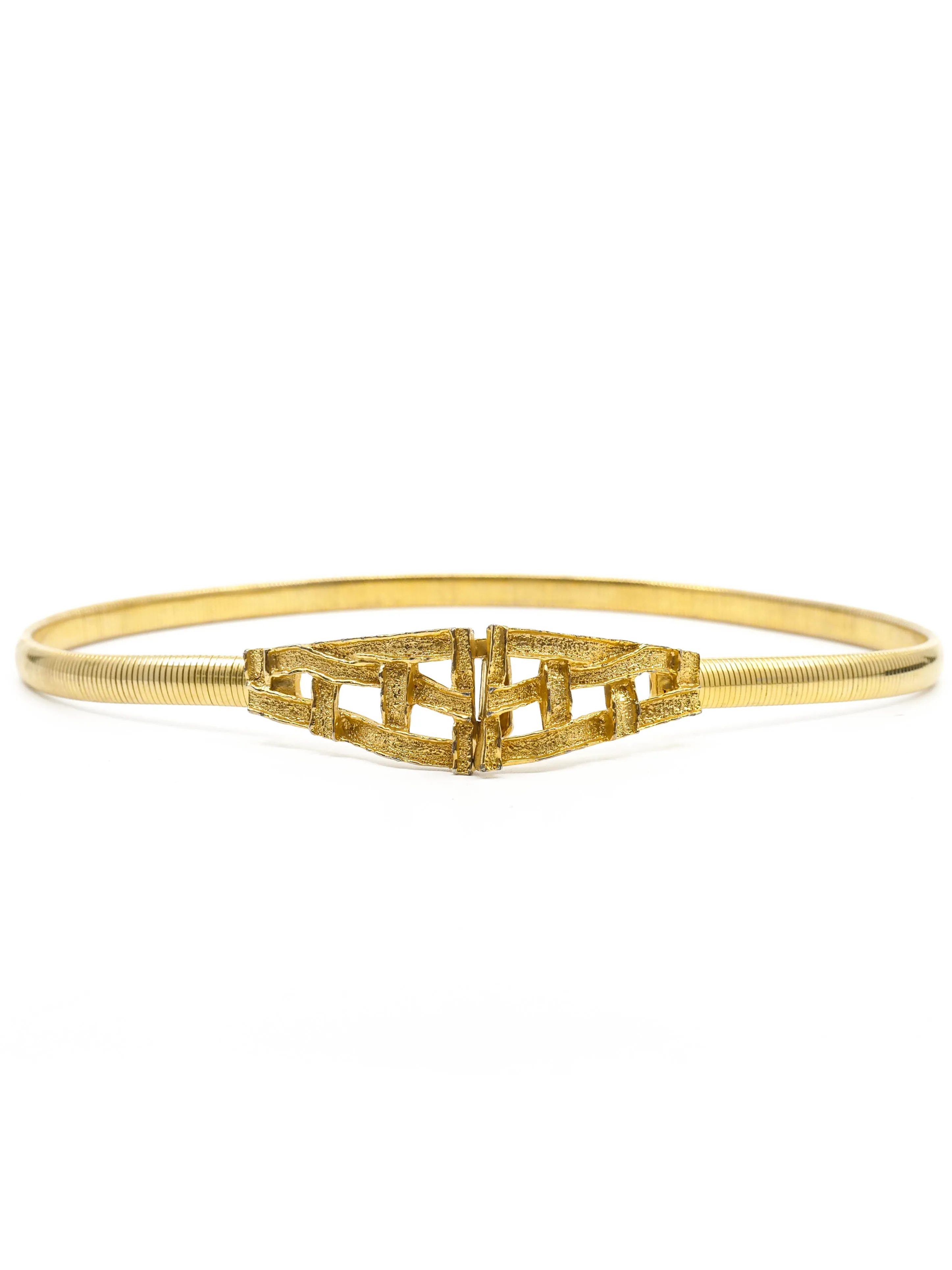 1960's Goldtone Stretch Chain Belt