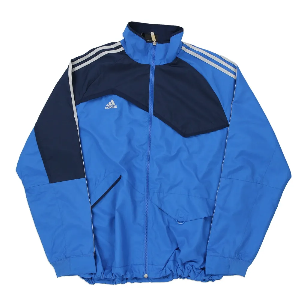 Adidas Jacket - Large Blue Polyester