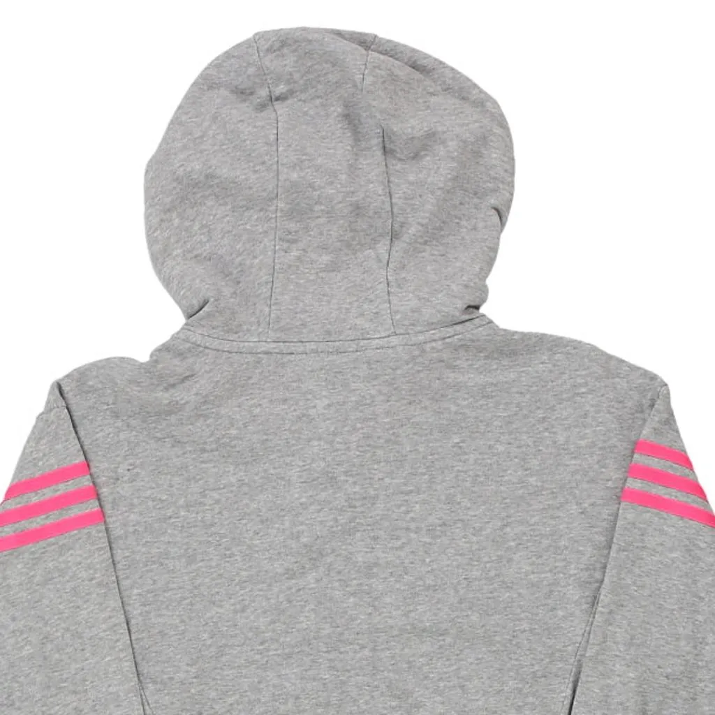 Age 11-12 Adidas Hoodie - Medium Grey Cotton Blend