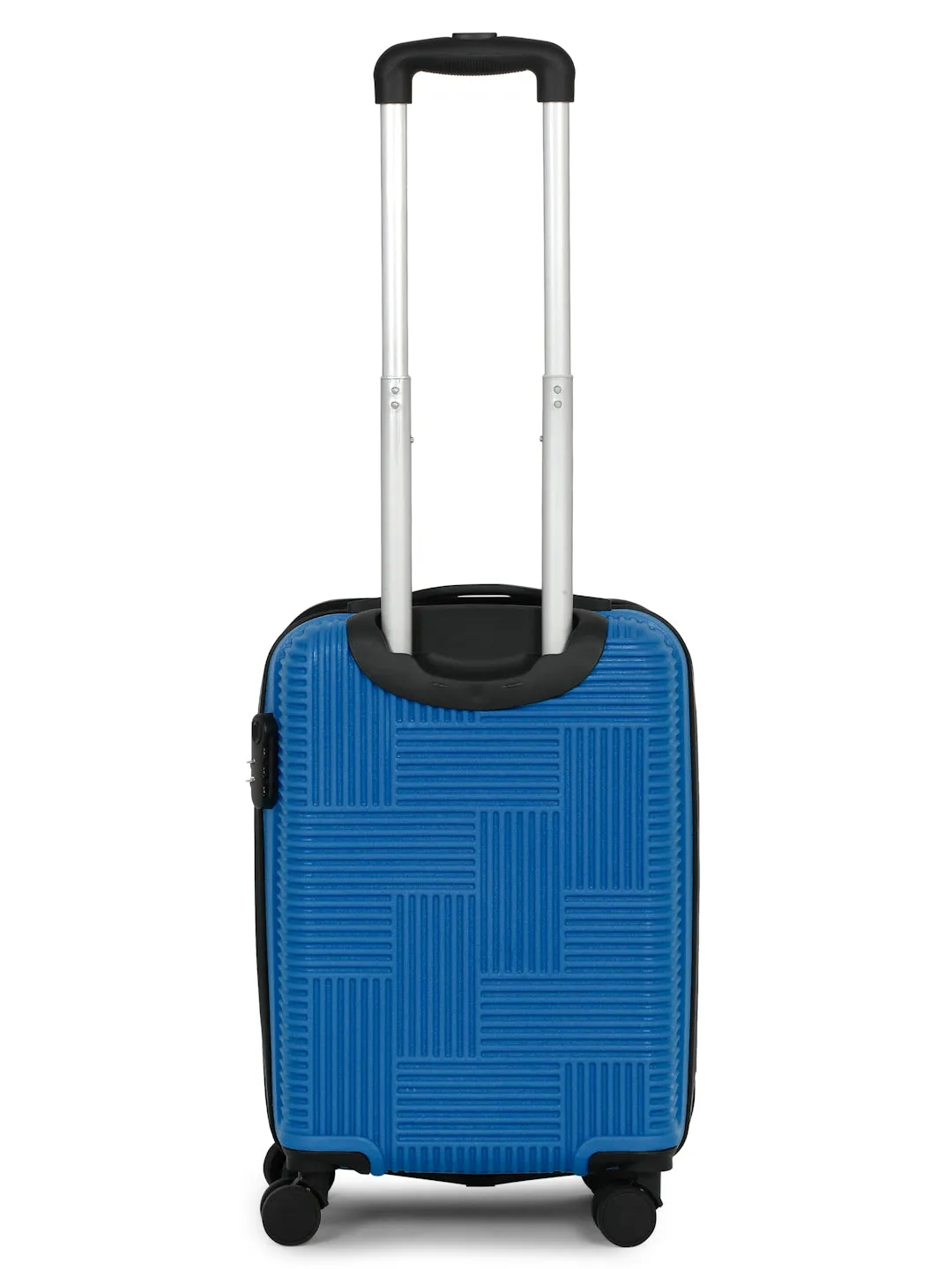 ANDAMAN ROYAL BLUE Textured Zigzag Stripline Unisex Check-in Hardside Cabin Trolley Bag