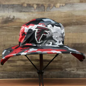Atlanta Falcons NFL Summer Training Camp 2022 Camo Bucket Hat | Red Bucket Hat