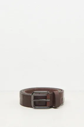 Braided leather belt