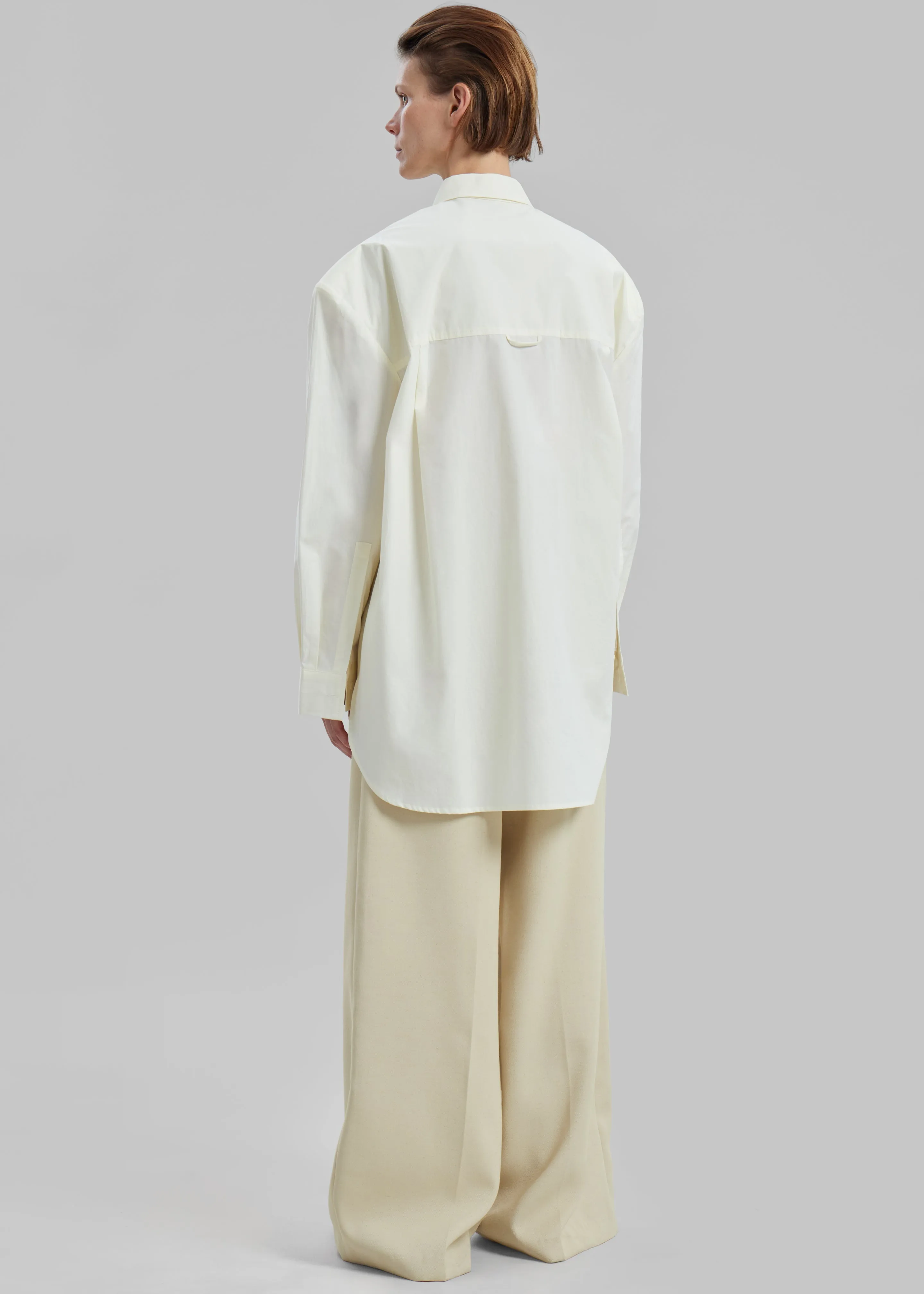 Brenna Padded Button Up Shirt - Yellow