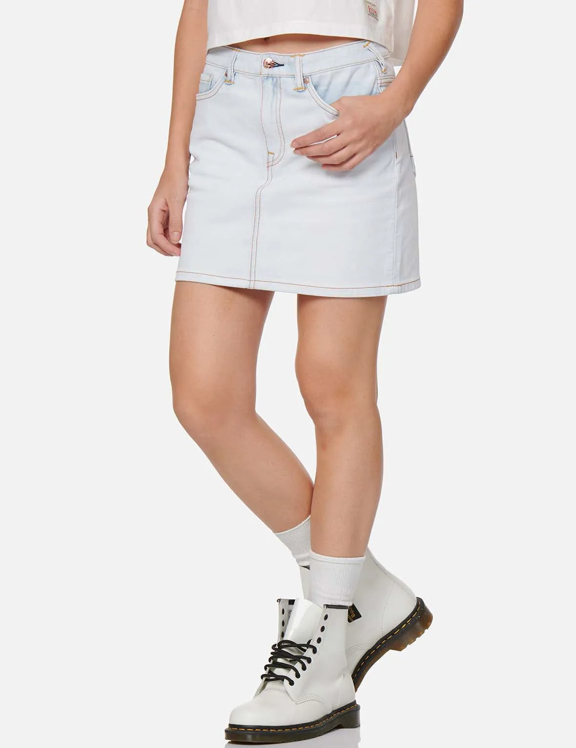 Camouflage Seagull Denim Pencil Skirt