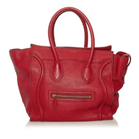 Celine Mini Luggage Leather Tote Bag (SHG-Xb1E2v)