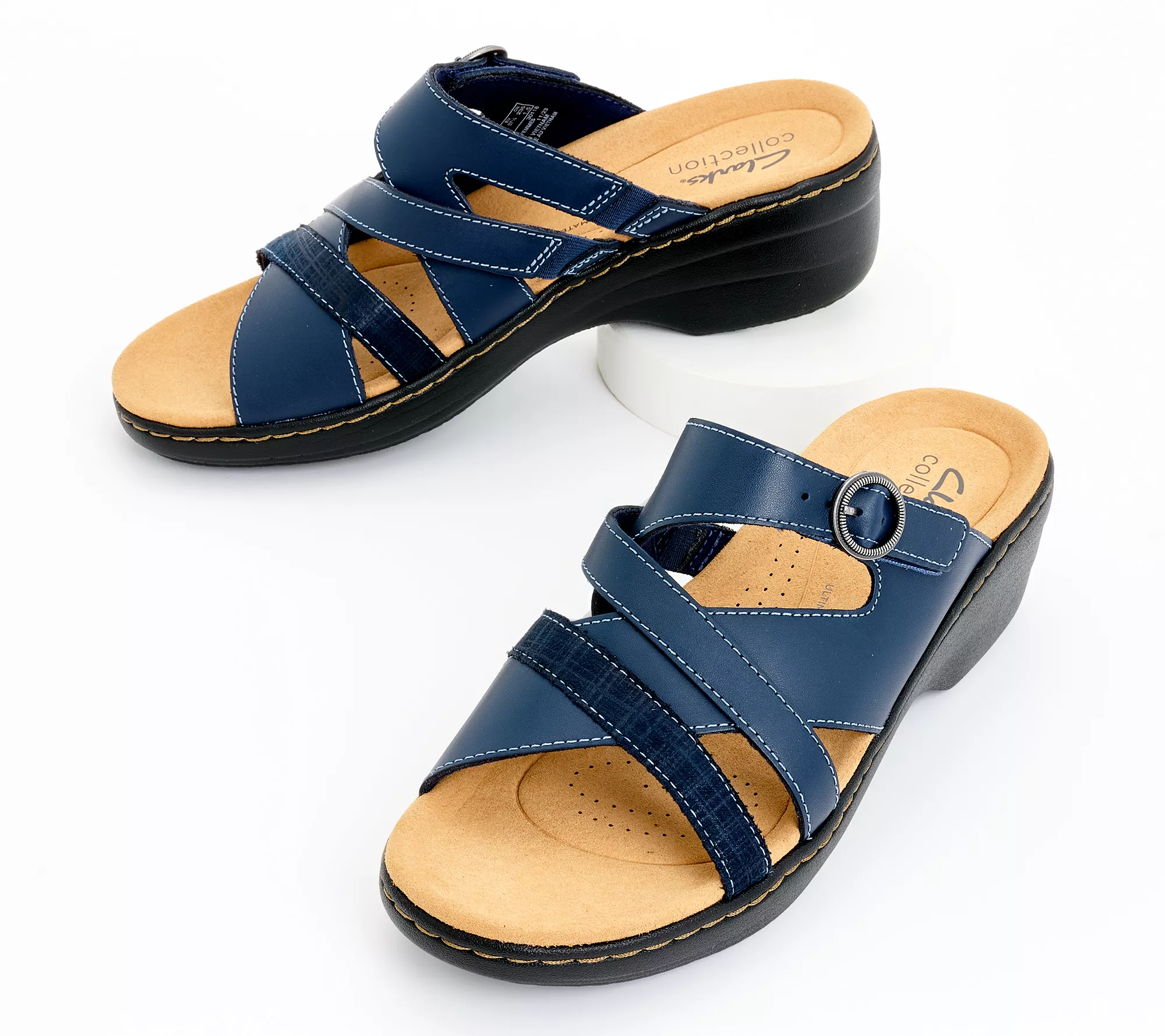 Clarks Collection Leather Slide Sandal Merliah Holly