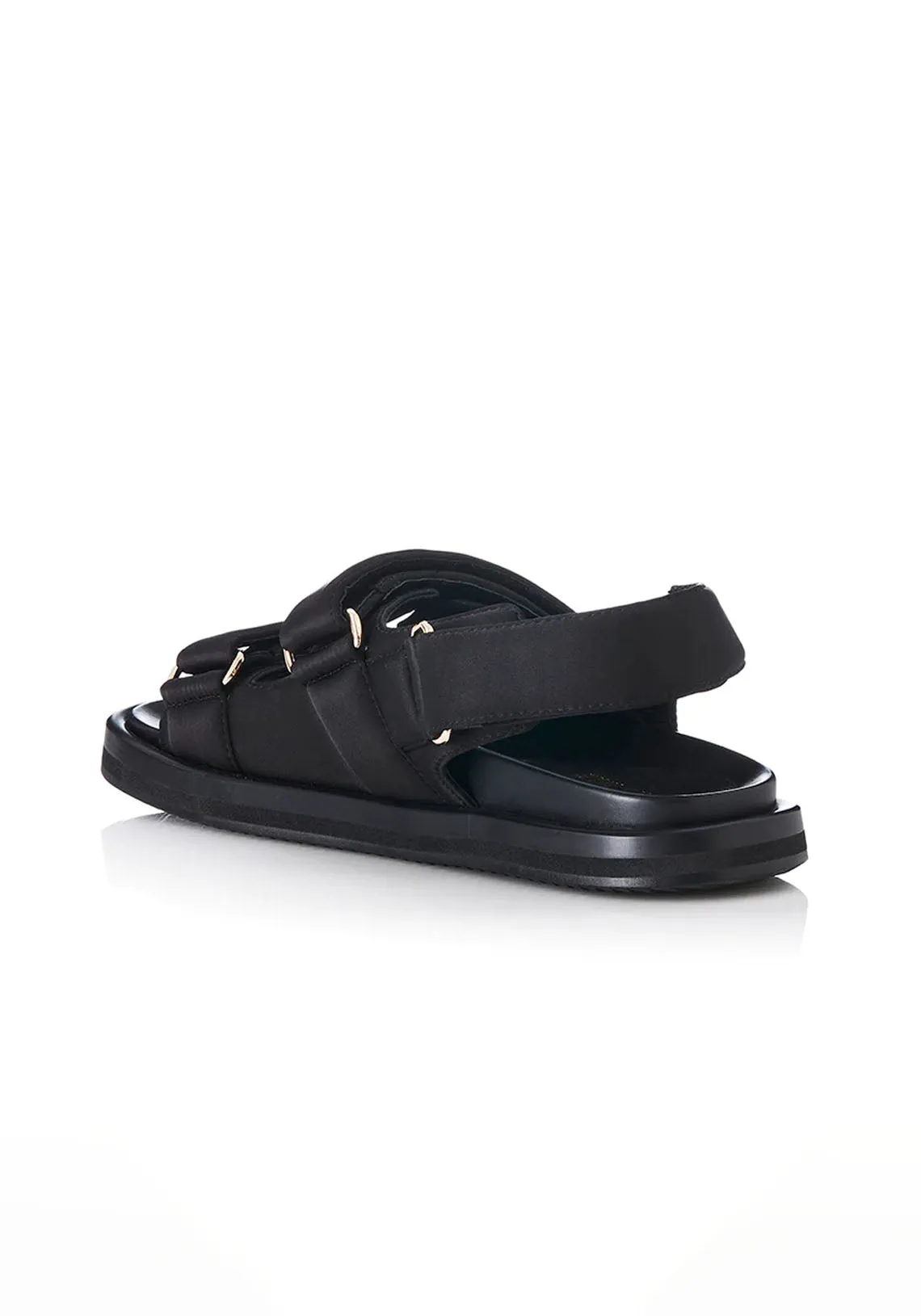 DARCY SANDAL BLACK SATIN