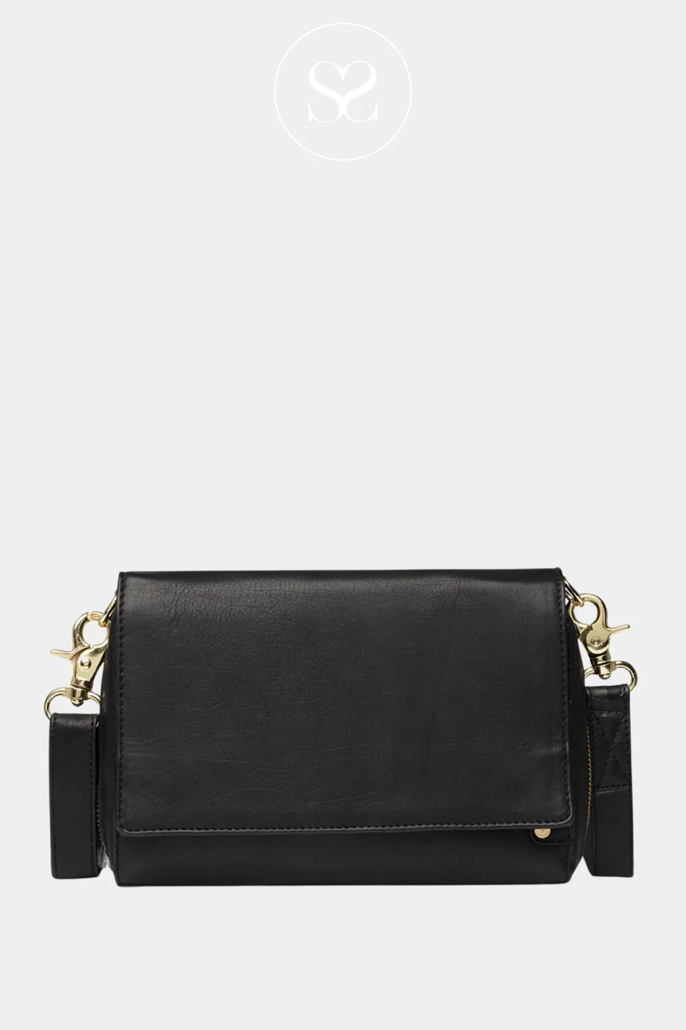 DEPECHE 16016 BLACK LEATHER - CROSSBODY BAG