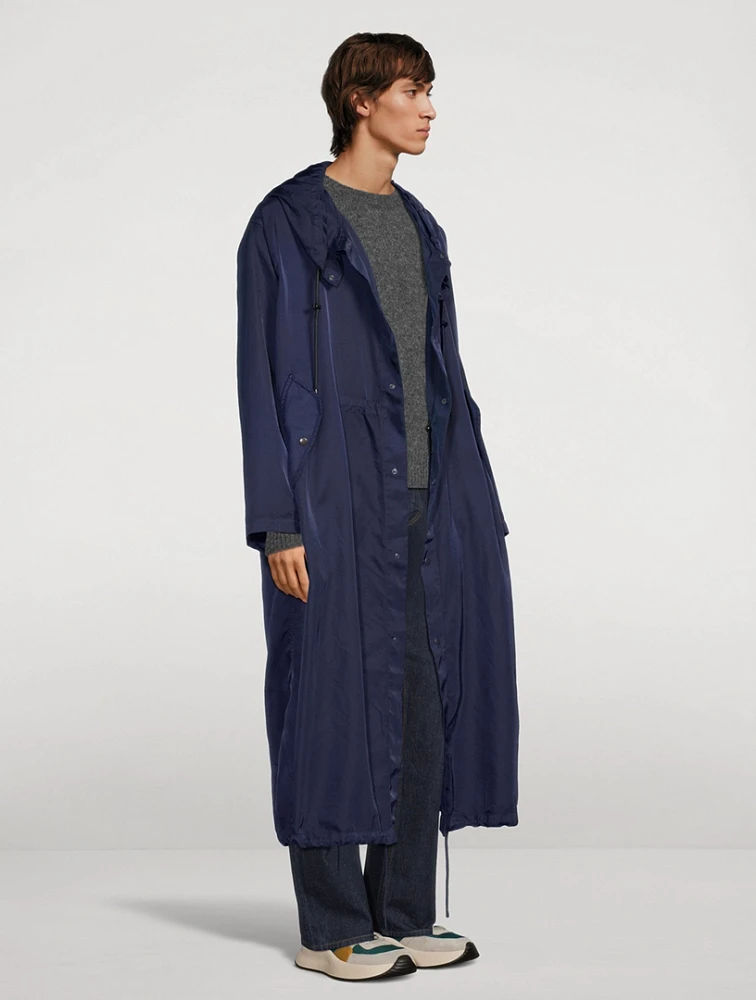 DRIES VAN NOTEN Nylon Gabardine Long Coat