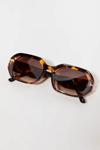 Edith Retro Rectangular Sunglasses