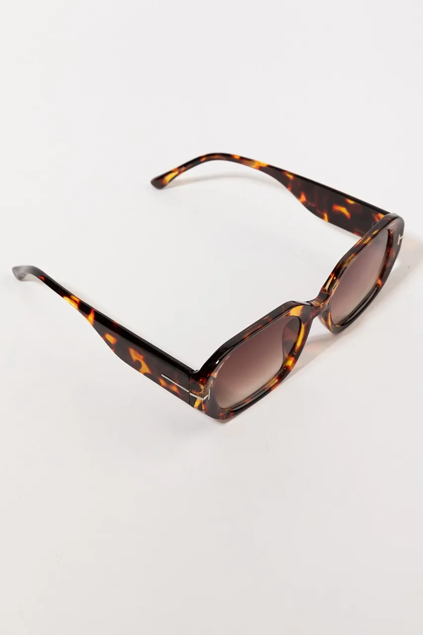 Edith Retro Rectangular Sunglasses