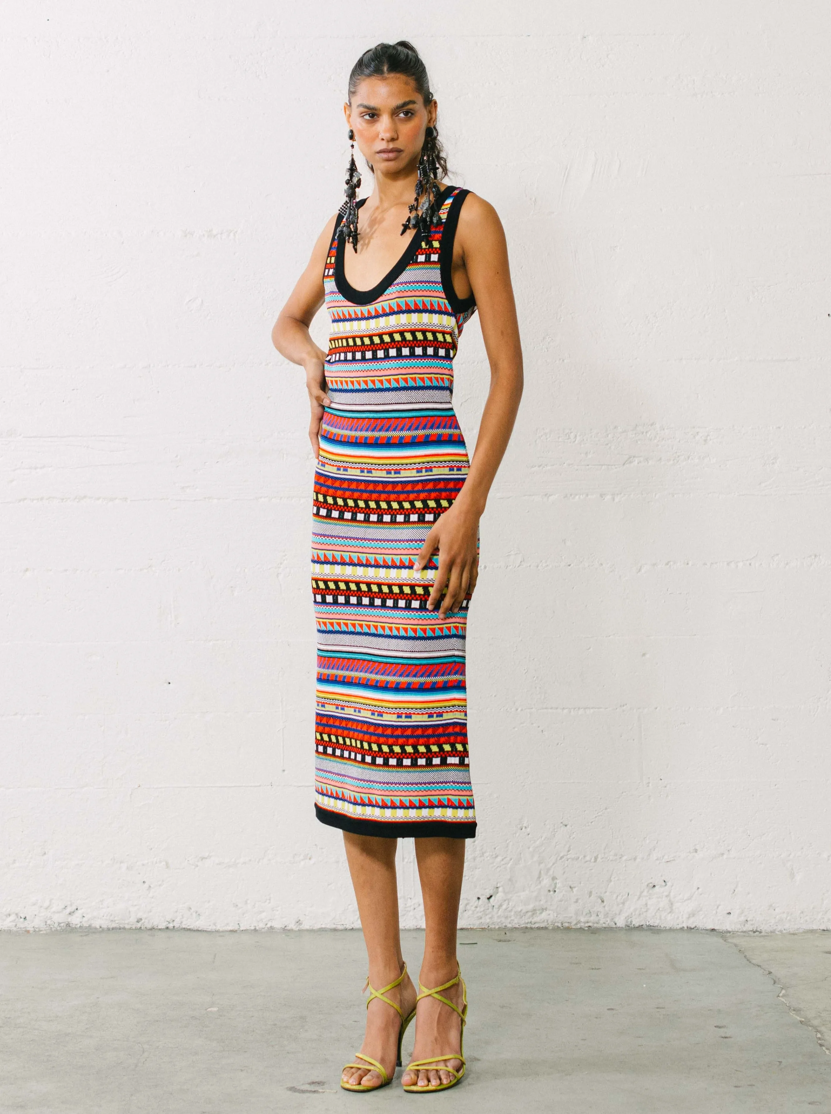 Emilio Pucci Multicolor Knit Tank Dress