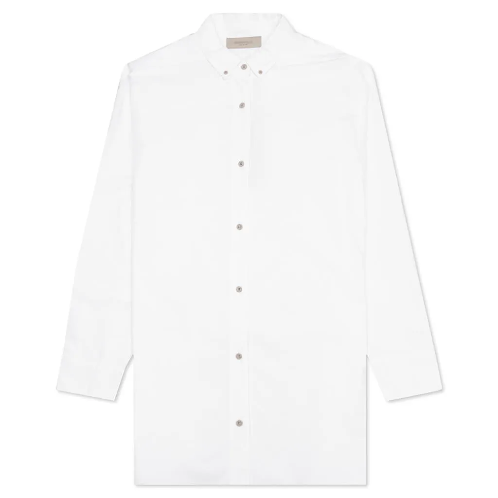 Essentials Women's Oversized Oxford - White