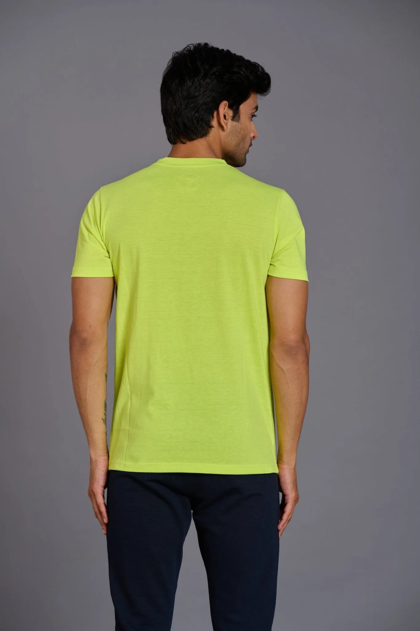 G/D Printed Green T-Shirt for Men