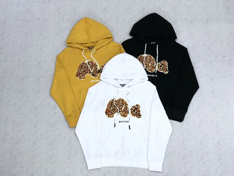 Hoodie Bear Embroidered Tiger Style 3 Colors