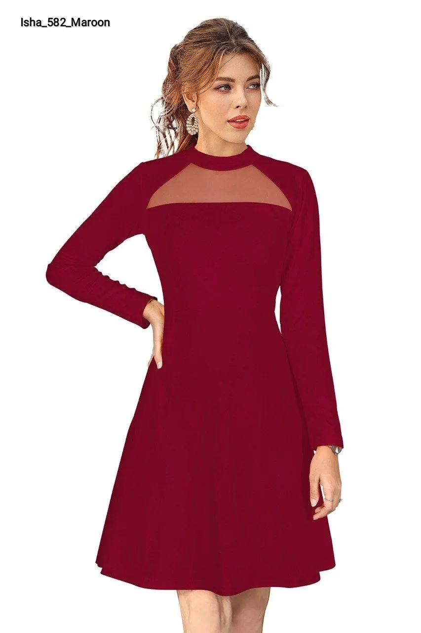 Isha 581 Black Designer Dress Knitting (Hosiery)