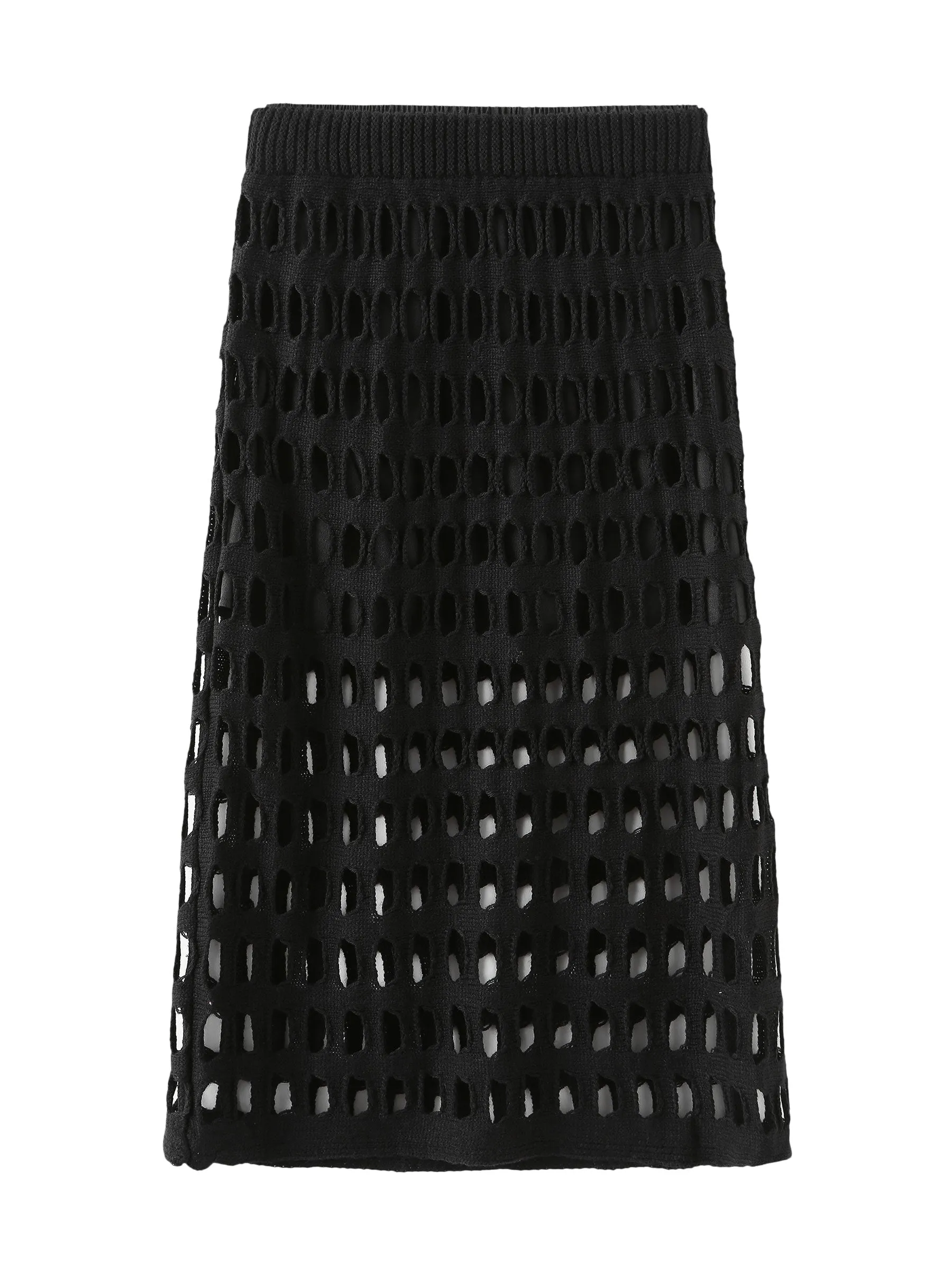 Large Mesh Midi Skirt