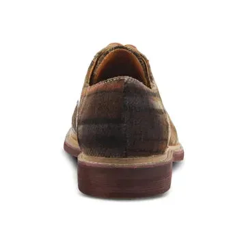 L'Artiste Men Thavo Plaid Oxford Shoe - Tan Multi