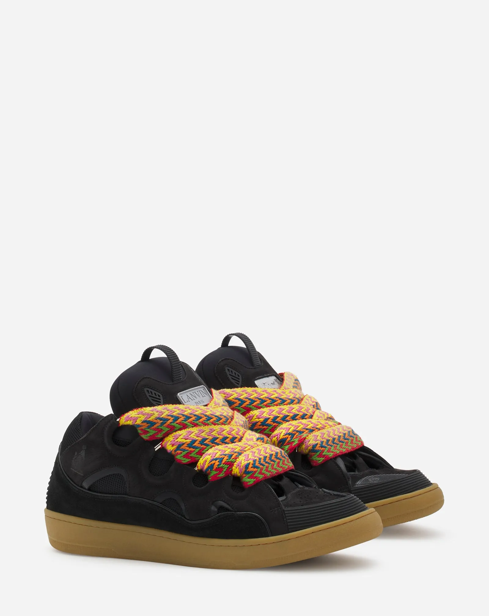 LEATHER CURB SNEAKERS