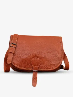 leather woman shoulder bag Brown - LeVagabond Light Brown | PAUL MARIUS