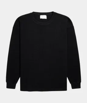 L/S OverSize Waffle - Black