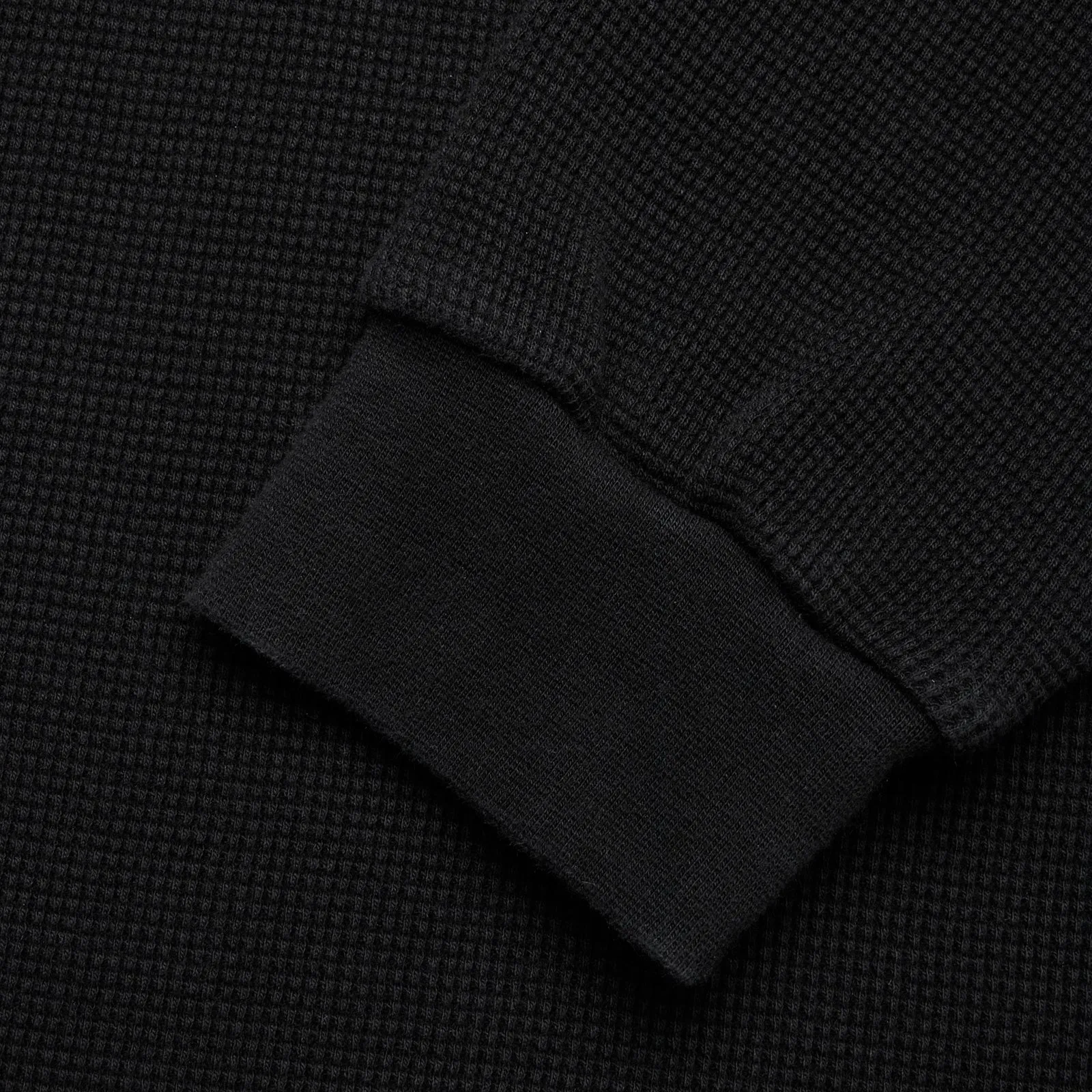 L/S OverSize Waffle - Black