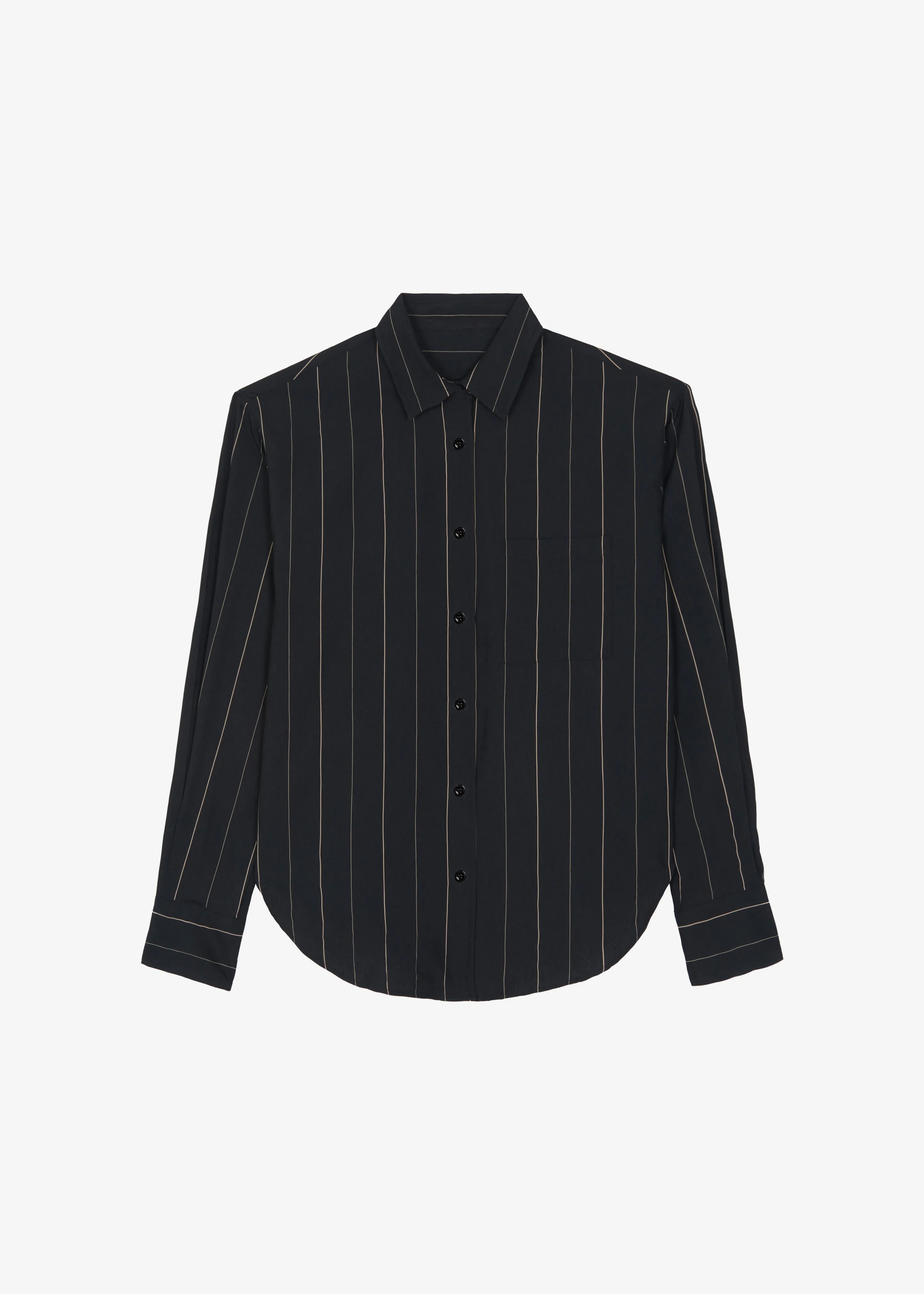 Lui Shirt - Black/Beige Stripe