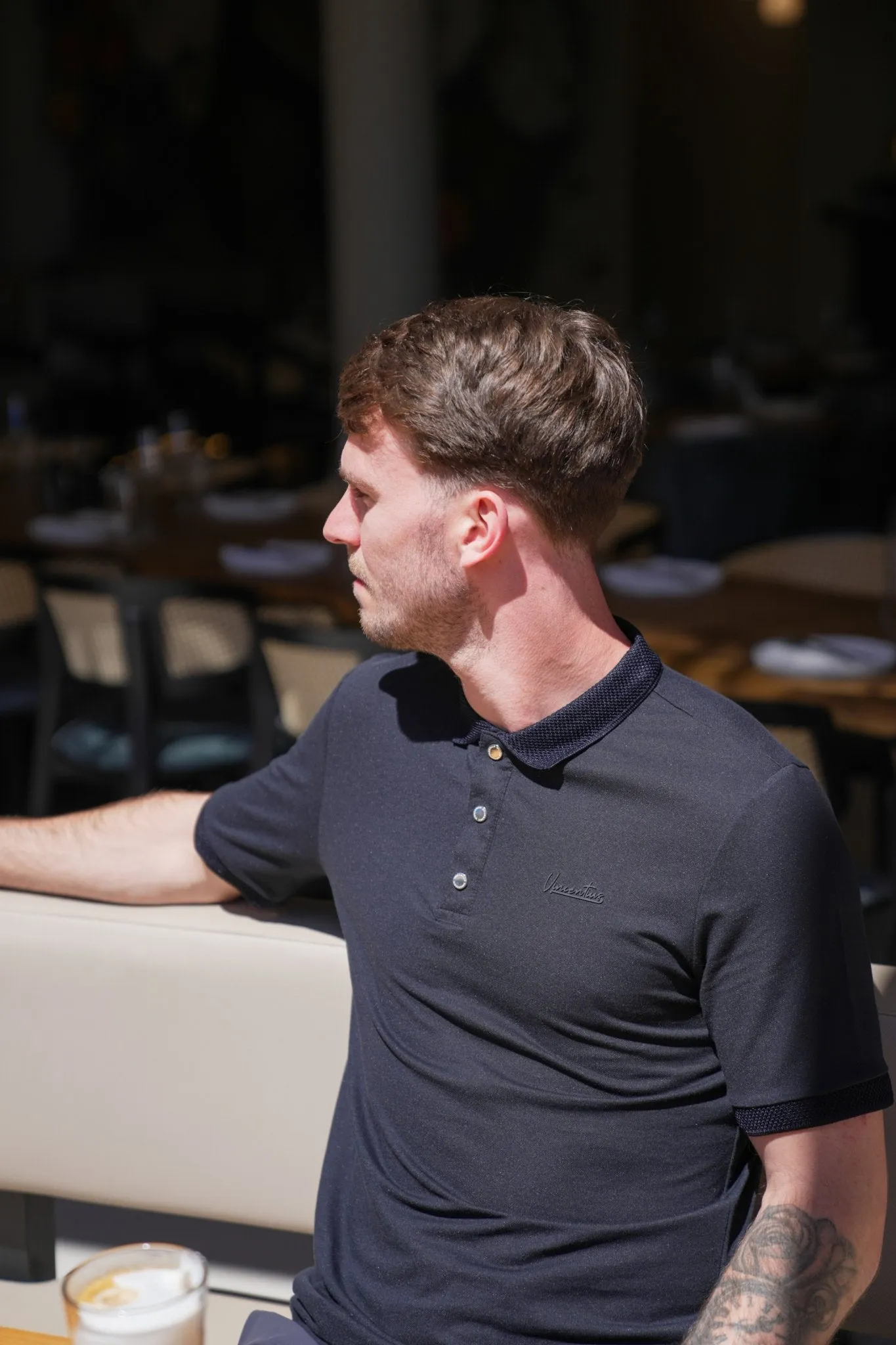 Luxury Pique Logo Polo - Midnight Navy