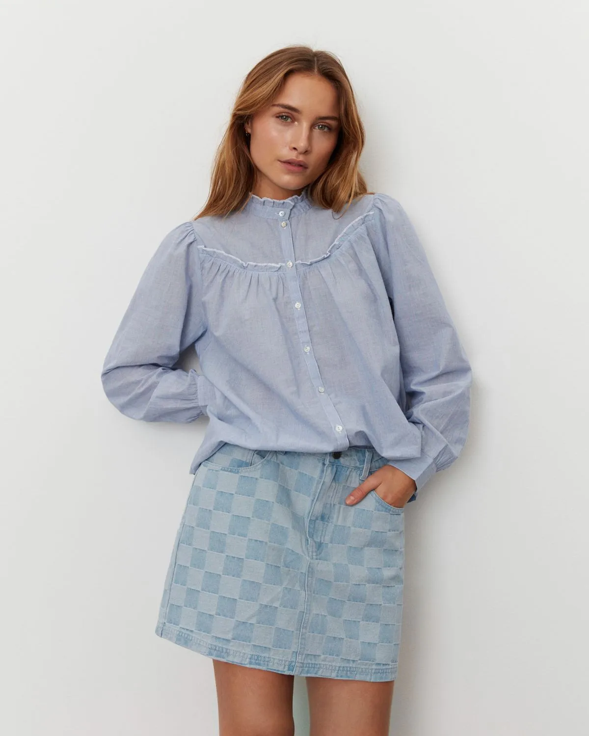 MAALISW SHIRT - Blue striped