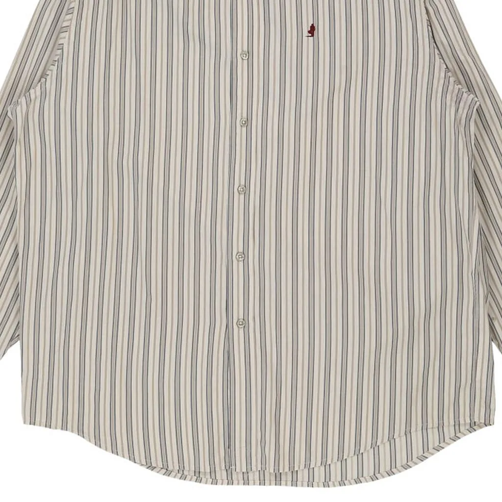 Marlboro Classics Striped Shirt - 3XL Cream Cotton