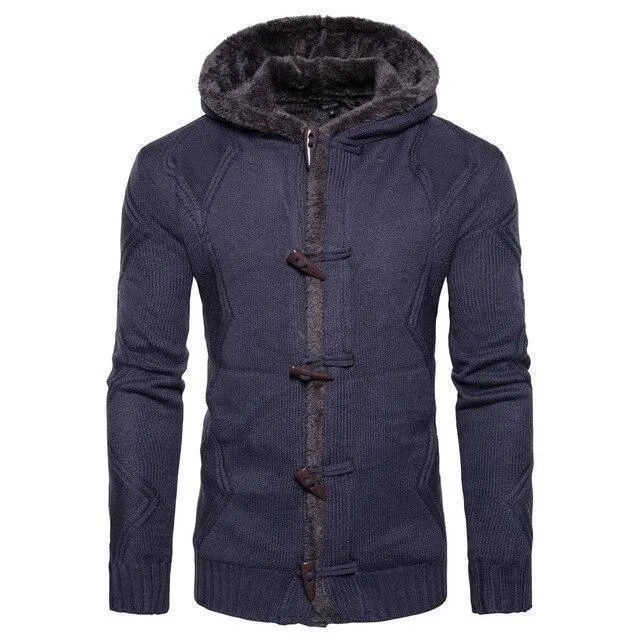 Men's Sweater Buckle Winter Cardigan