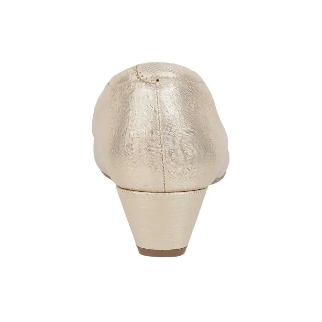 Mochi Women Gold Formal Pumps
