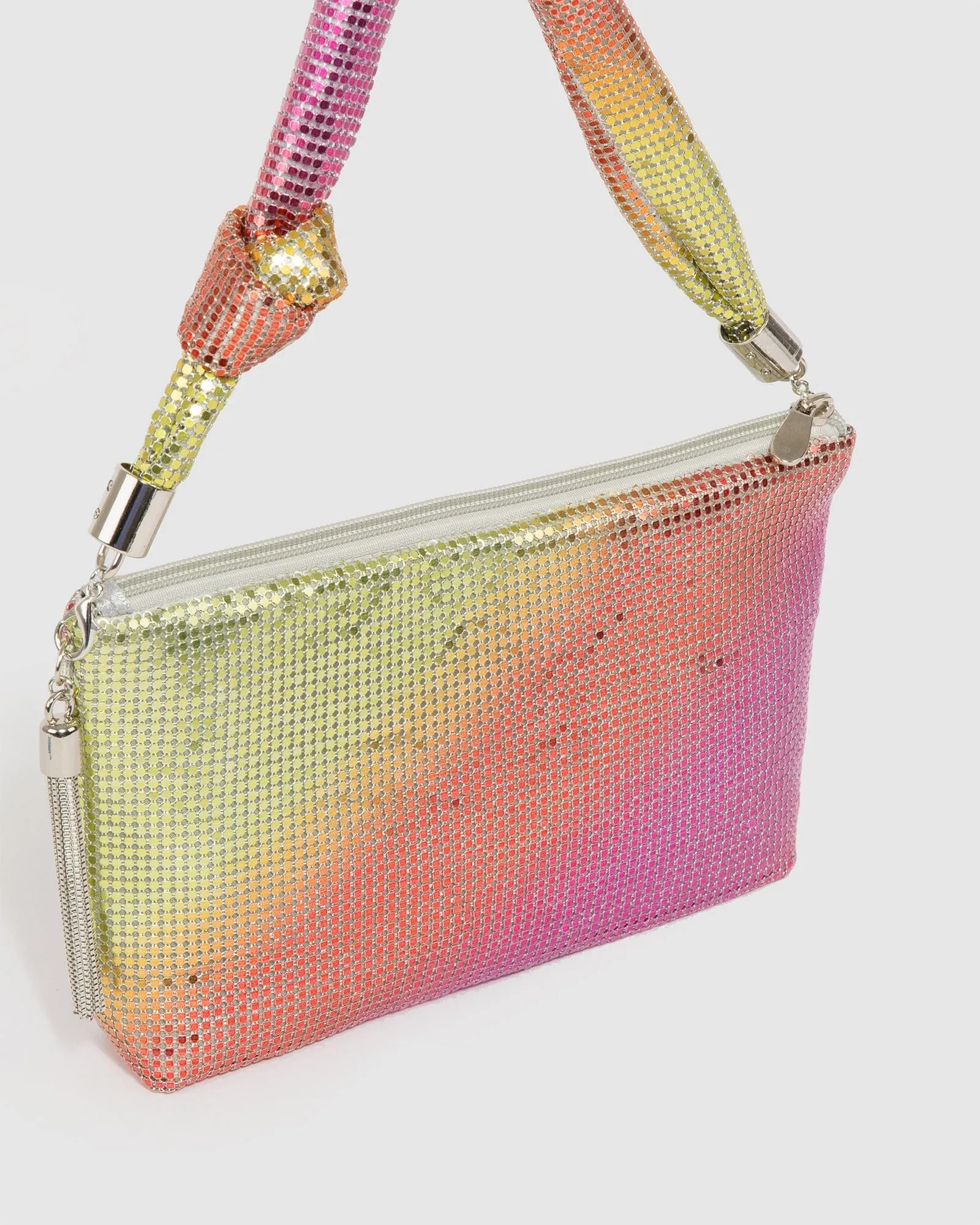 Multi Colour Amelia Chain Mail Shoulder Bag