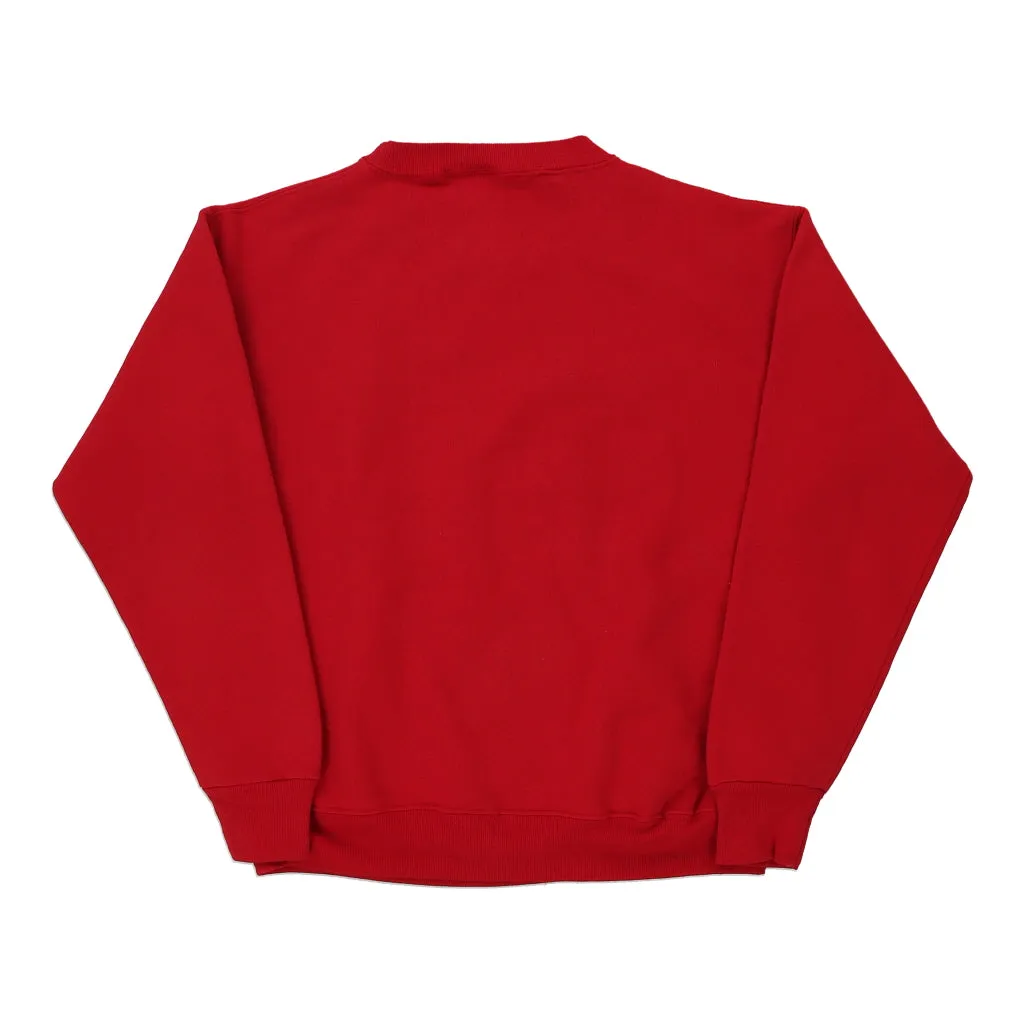 New York Nutmeg Graphic Sweatshirt - Large Red Cotton Blend