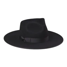 Noir Rancher Wool Fedora Hat