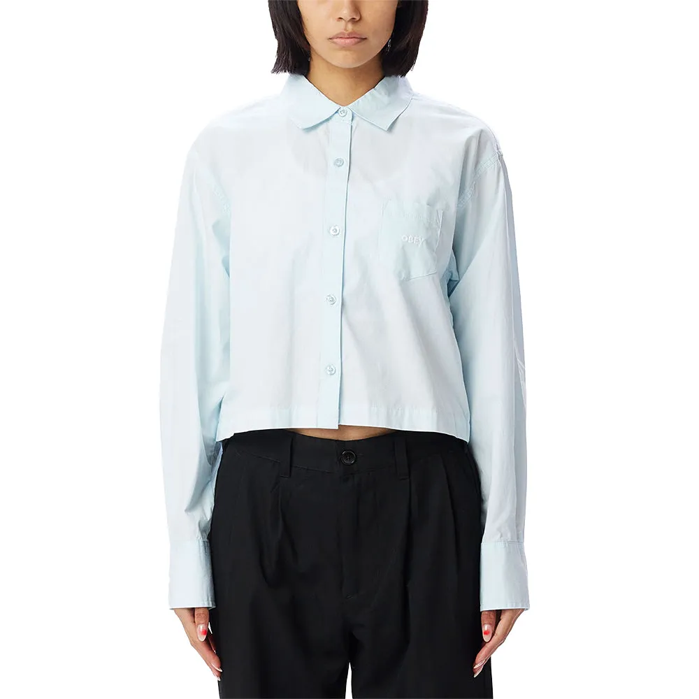 OBEY ARIEL CROPPED SHIRT // ICE WATER