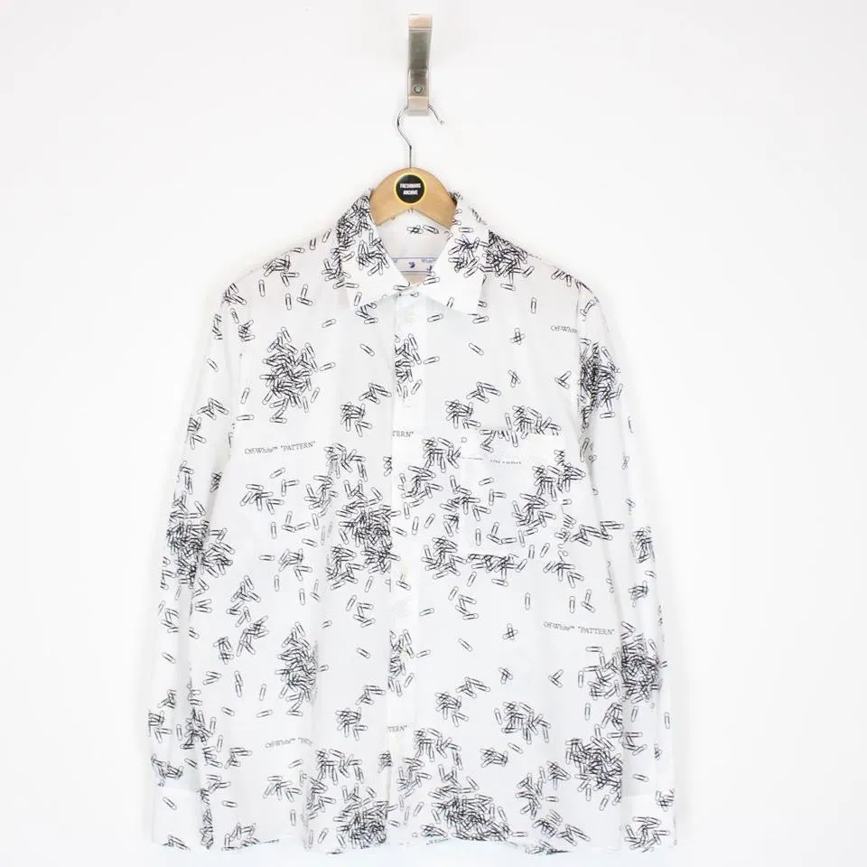 Off White Paperclip Print Shirt Small