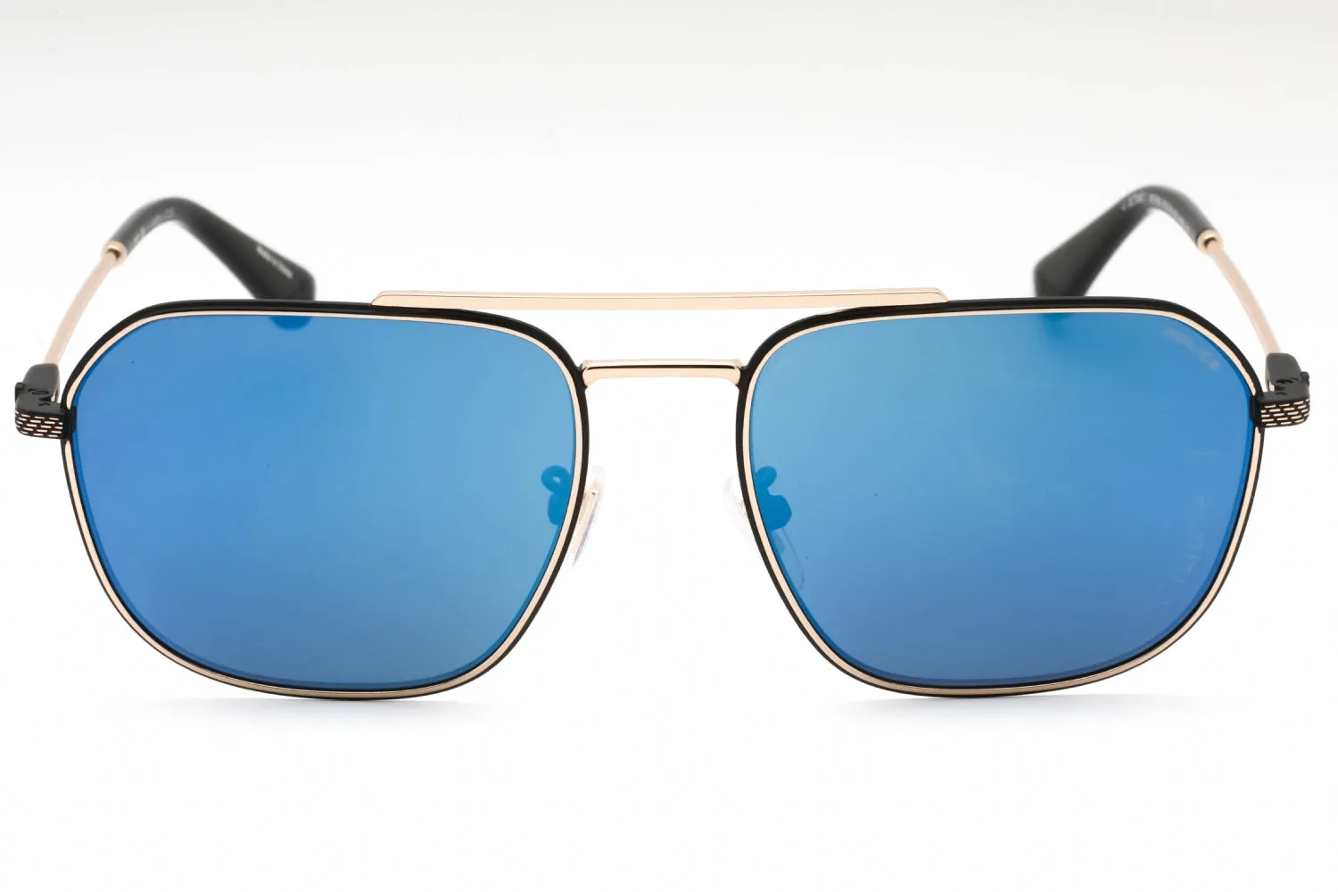 Police SPLF64 Sunglasses Black Gold / Blue Mirror