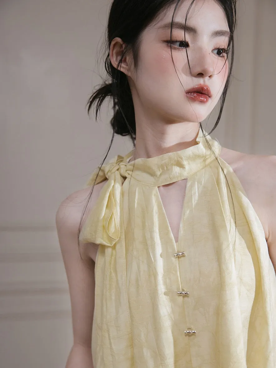 Ribbon Design American Sleeve Shirt & Shorts Set-up