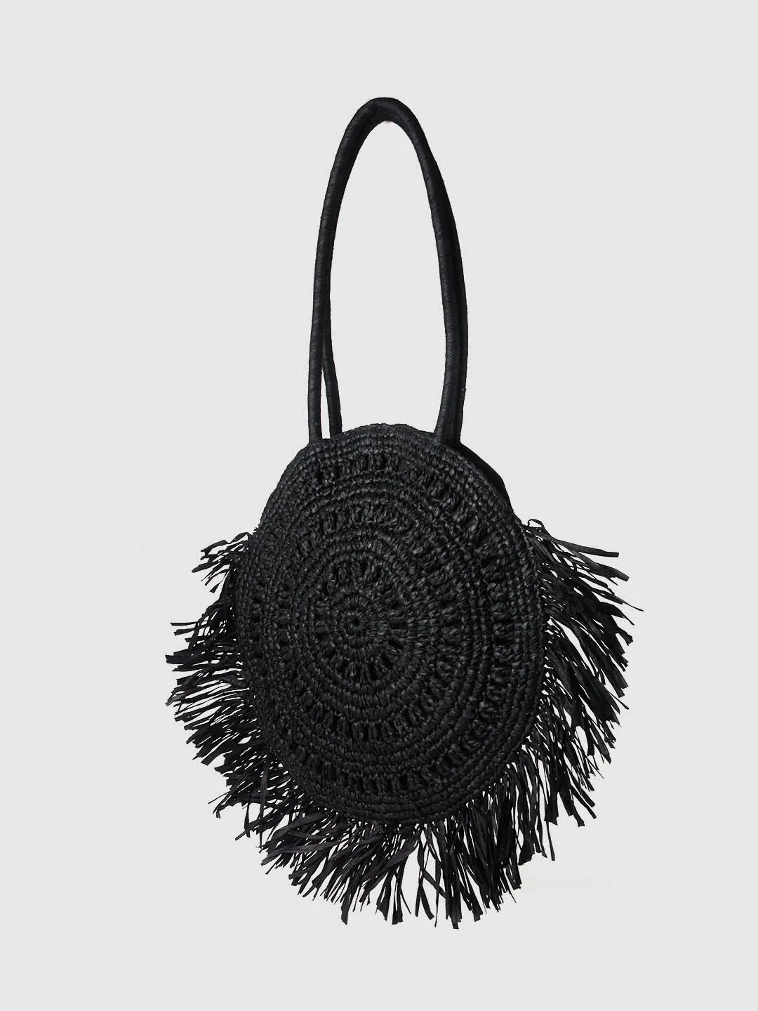 Round Raffia Handbag