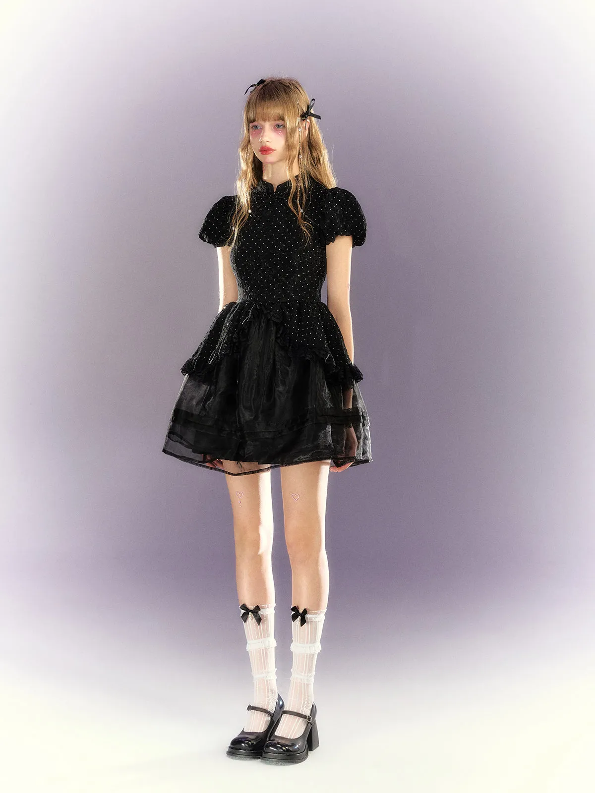 Sequin Chinese Style Baby Doll Princess Dress