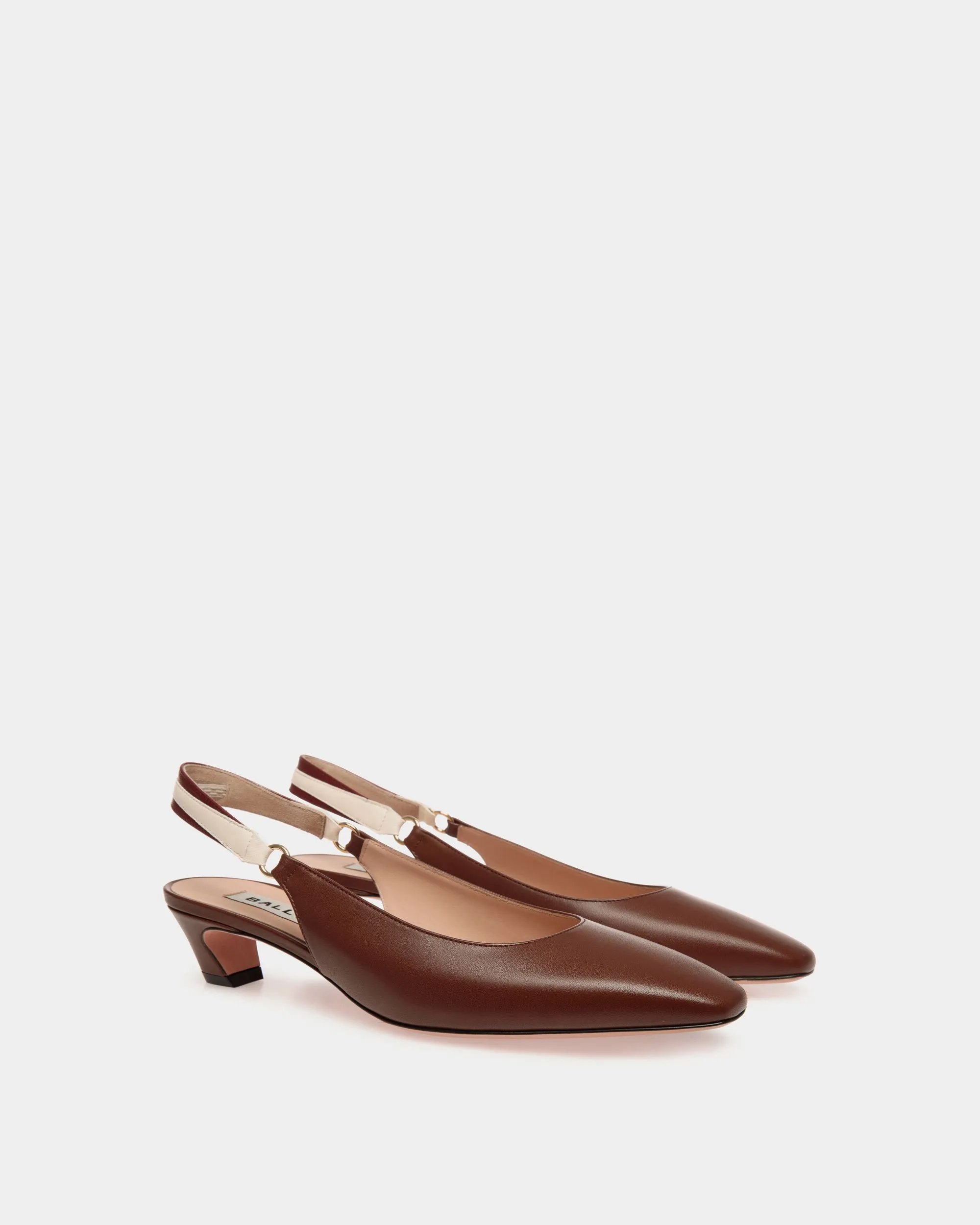 Sylt Slingback Pump In Brown Nappa Leather