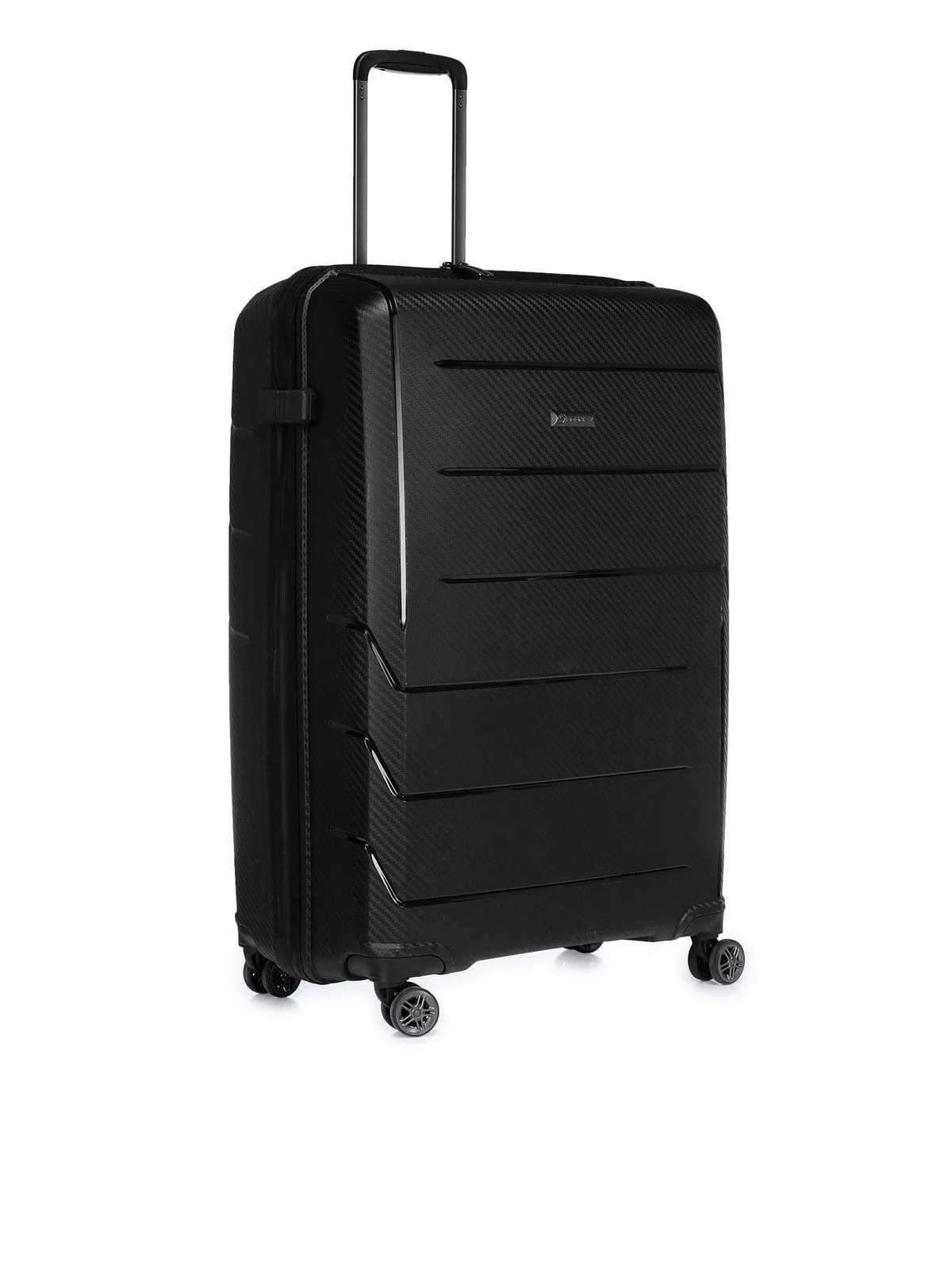 Teakwood Unisex Black Trolley Bag - Large