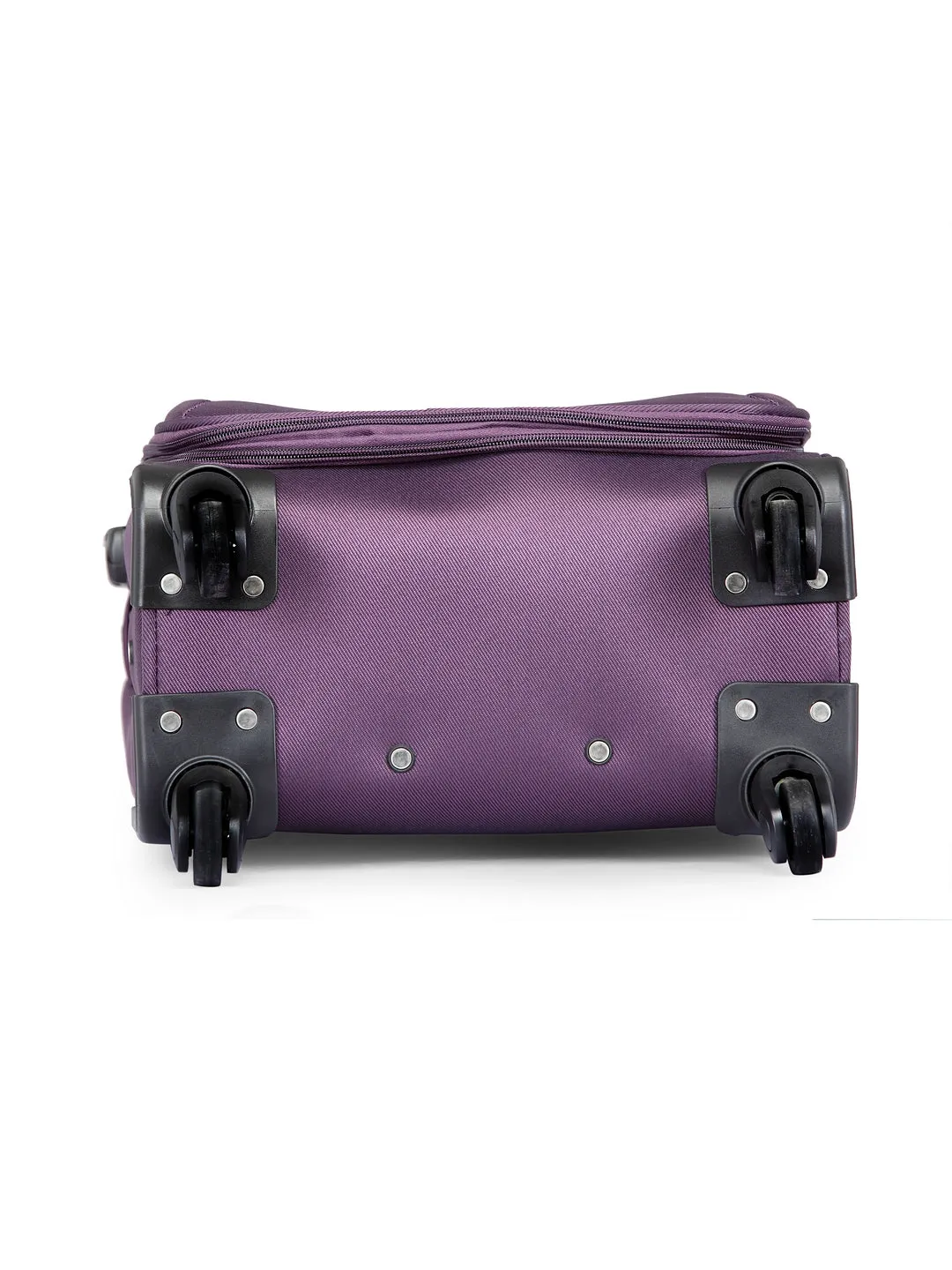 Teakwood Unisex Purple Trolley Bag -Small