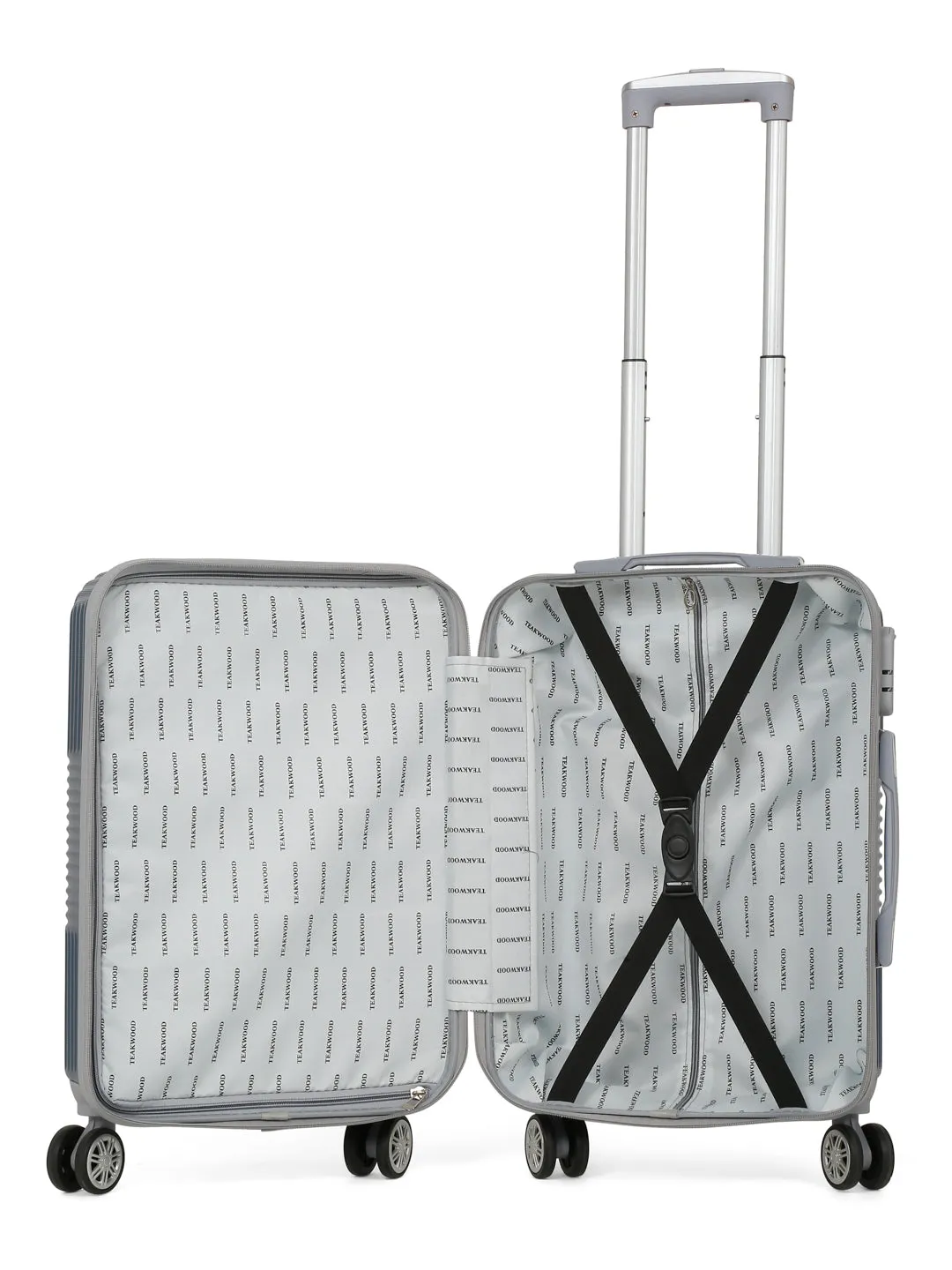 Textured Hard-Sided 360-Degree Rotation Cabin Trolley Bag- 55 CM