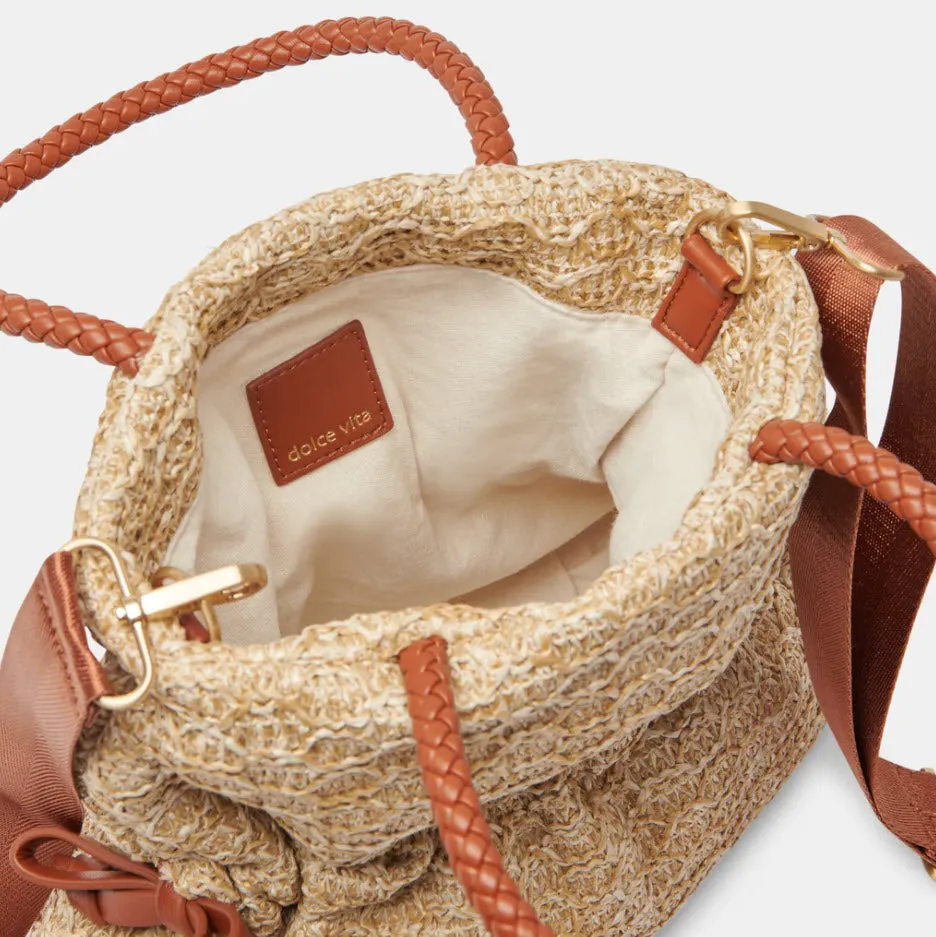 The Raffia Cinch Handbag in Natural