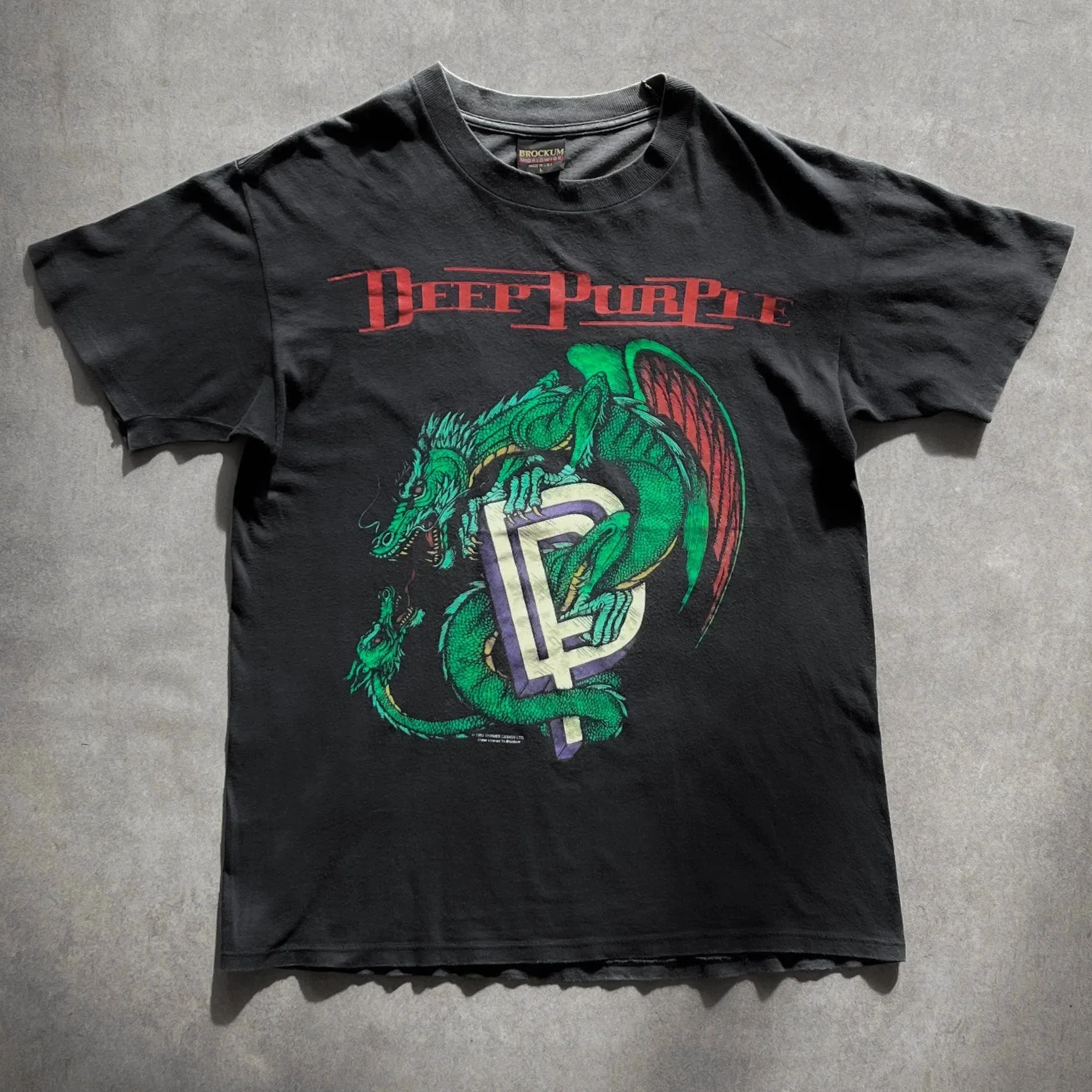 Vintage 1993 Deep Purple The Battle Rages On World Tour 93 - 94 T Shirt - L