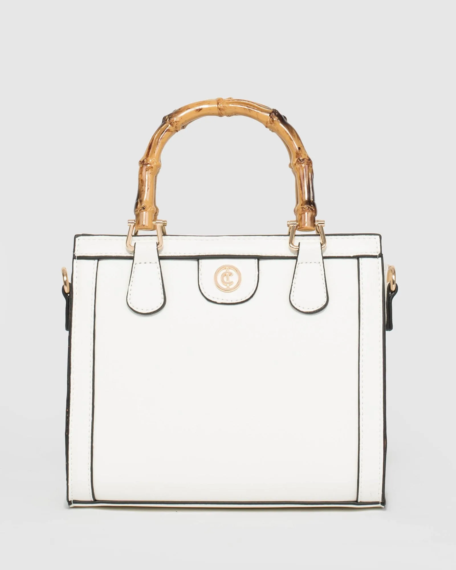 White Louella Stitch Tote Bag