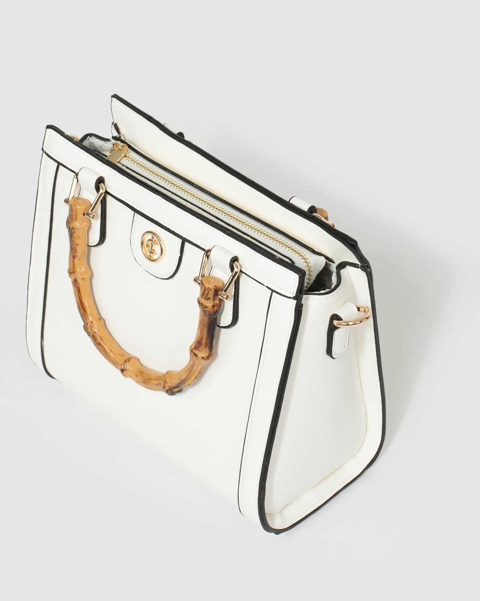 White Louella Stitch Tote Bag